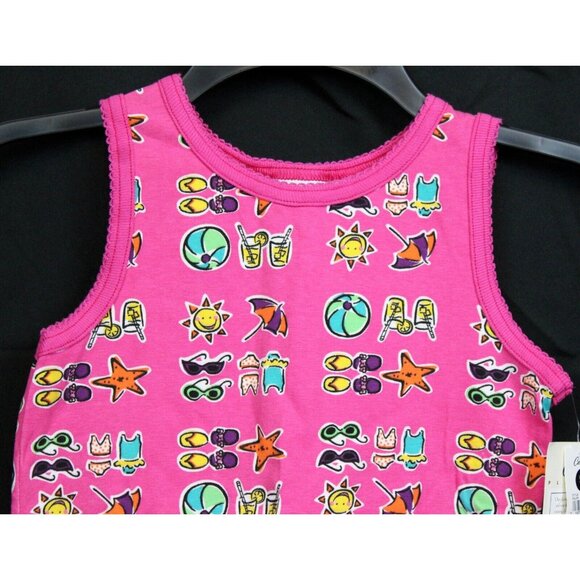 VTG Y2K Carter's Summer Shorts Shirt Outfit Girls sz 5 Pink Beach Vacation Pool - Picture 3 of 7